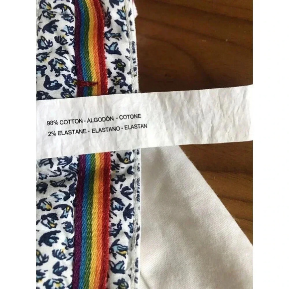 Denim & Flowers Men's rainbow pride heart shorts SZ 32 - Picture 8 of 14